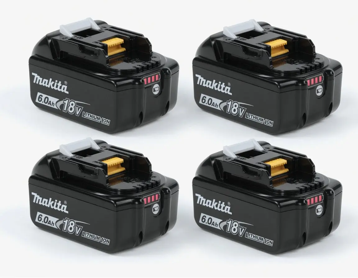 (4 Pack) Makita 18V LXT BL1860B 6.0Ah Lithium-Ion Battery – OEM High Capacit