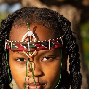 Magical Kenya Natural Handmade Beaded Headset Cover