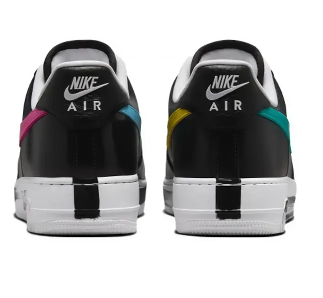 Black Low Top Mismatched Color Swoosh Sneakers Unisex Asymmetric Multicolor Logo Casual Skate Shoes Streetwear Daily Walking Flat Trainers For Men Women