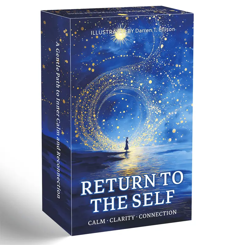 54 Cards Tarot Card Deck, 13x8cm Return to the Self Card Deck Oracle Cards, Help Listen Breathe Find Lost Light, Fortune Telling Card Game, Visual Stimulation Cards, Durable Tarot Cards