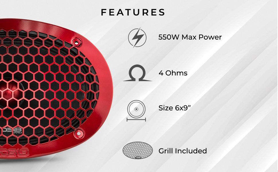 PRO-X 6X9" Mid-Range Loudspeaker with Bullet | 200W RMS 4-Ohm