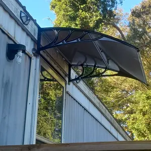 VEVOR Window Door Awning Canopy 40" x 40",  UPF 50+ Polycarbonate Entry Door Outdoor Window Awning Exterior, Front Door Overhang Awning for Sun Shutter, UV, Rain, Snow Protection, Hollow Sheet