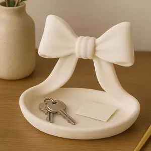 A Cute Style Jewelry Storage Tray, Bow Design, 3D Printed Storage Tray, for Vanity Washstand Jewelry Storage, Jewelry Towers