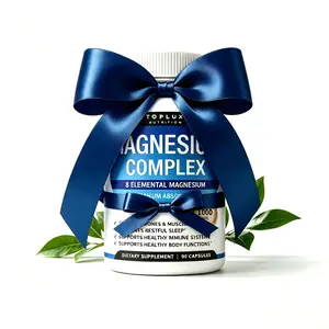 Magnesium Compound Supplement: GMO 90 Capsules Helps to improve sleep quality, strengthen muscle function and maintain bone health - a pure GMO-free formula, effective in relieving muscle spasms-8 Elements 1000 mg Vitamin