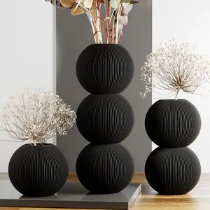 Matte Black "BUBBLE" Vase - Waterproof 3D Vase - Unique and Fun Decor - Great for Gifts 3, 6, or 9 inch vase