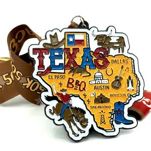 Race Through Texas Medal and Bib - These Medals Start Shipping Out March 1, 2026