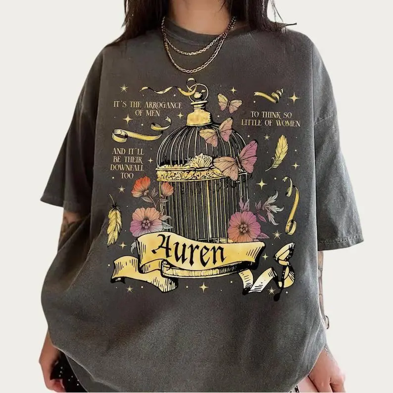 Plated Prisoner Shirt for Fans, Auren Goldfinch Tee, Gold Cage Graphic Shirt, King Ravinger Shirt, Commander Rip Tee, Gild Glint Gleam Shirt, Gift for Book Lover