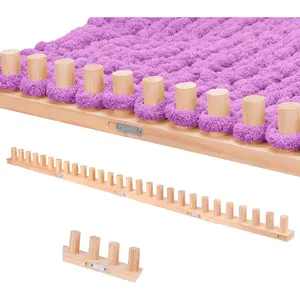 55" Chunky Knitting Blanket Loom - Customizable  Chunky Yarn Loom - Adjustable Size & Detachable Design Chunky Knit Blanket - Hand Knitting Loom for Beginners and  Decoration