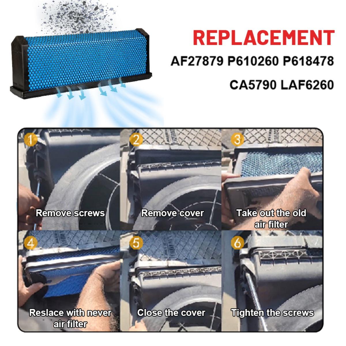 Engine Air Filter for Freightliner Cascadia, Coronado & 122SD (2008–2017) – Heavy Duty Truck Air Filter, Replaces CA5790, LAF6260, AF27879, P610260, P618478 Engine Air Filter for Freightliner Cascadia, Coronado & 122SD (2008–2017) – Heavy Duty Truck Air Filter, Replaces CA5790, LAF6260, AF27879, P610260, P618478