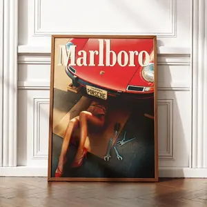 [Sale Up To 45%] Vintage Western Cigarette Poster, Retro Girls Wall Art, Tobacco Poster