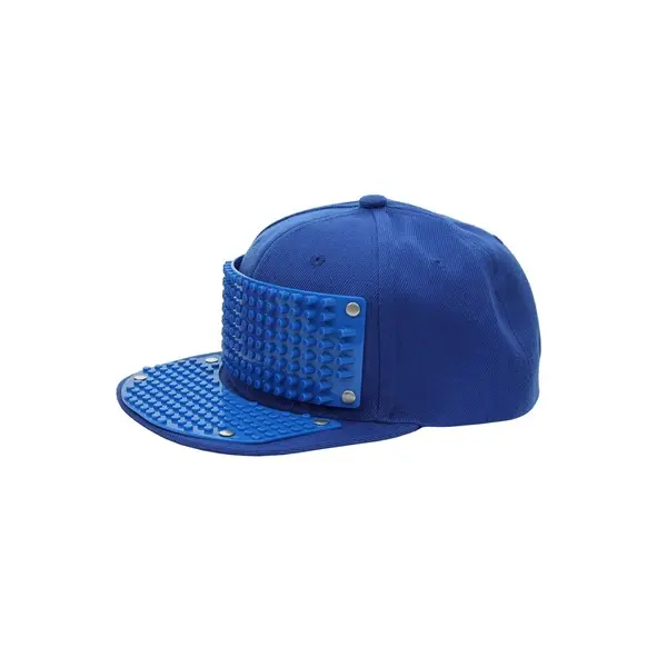 Bricky Blocks Blue Snapback Hat Bricky Blocks Blue Snapback Hat