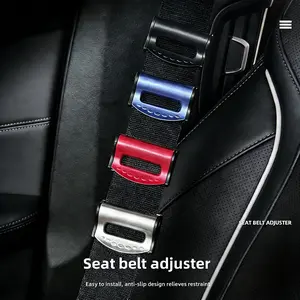Car Seatbelt Retractor Anti-Choking Safety Belt Fixed Clip, Adjustable Elastic Large Belly Design, Essential Car Accessories
