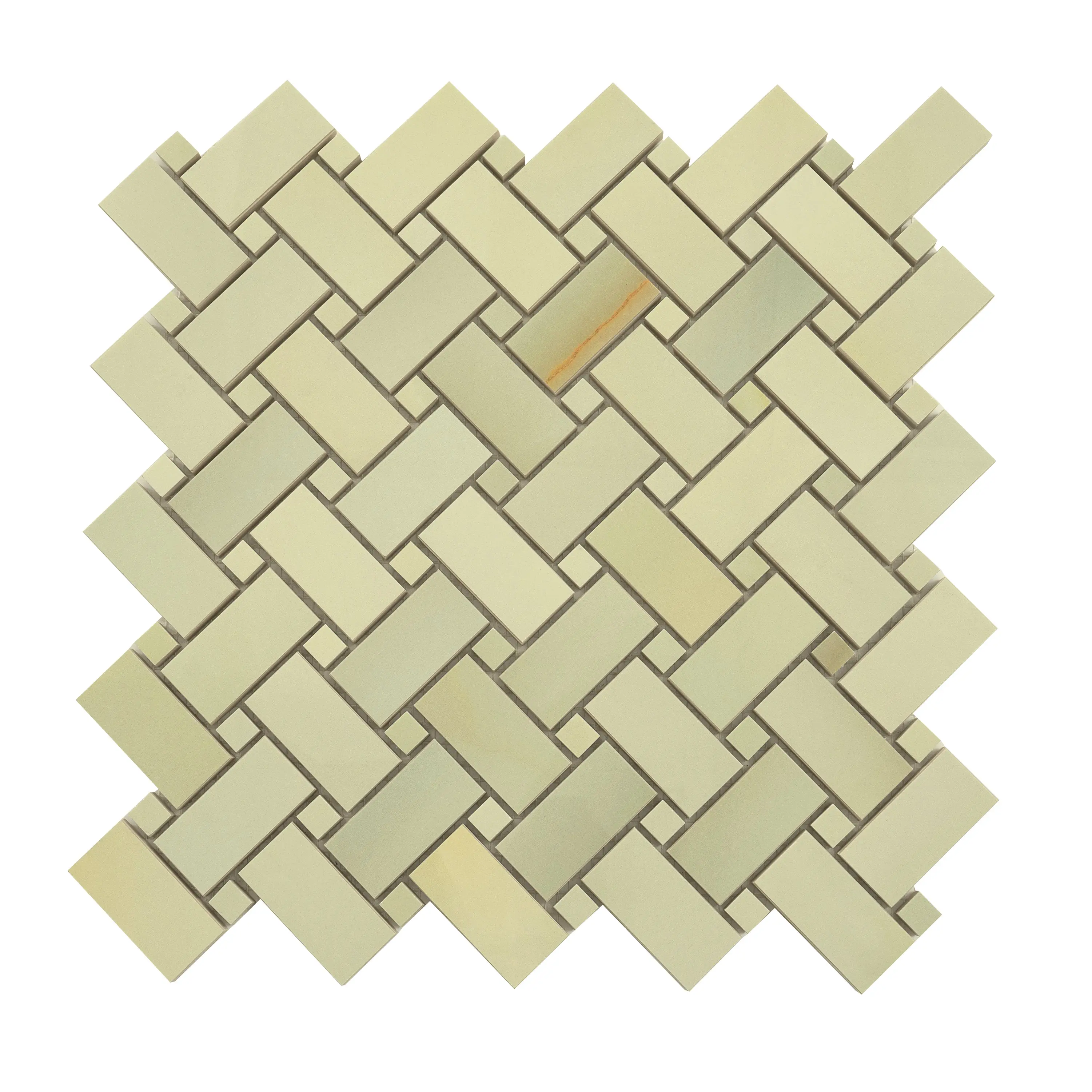 Celadon Giada 12x12 Lappato Onyx Basketweave Porcelain Mosaic Tile (5 pack, 4.84 sq ft/case)