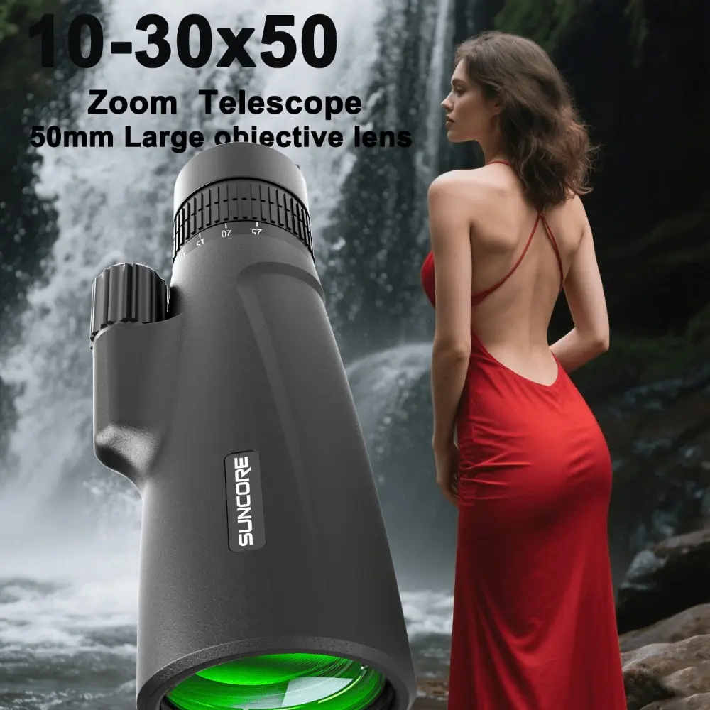 Newly upgraded high-power variable zoom monocular telescope: A high-definition monocular telescope with a maximum magnification of 30x, adjustable focal length, 50mm large objective lens, professional grade telescope, suitable for mountaineering, tourism,