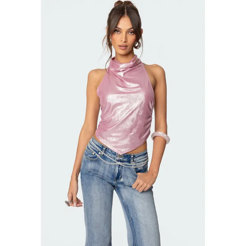 Edikted Women's Nyx Backless Sheer Lace Top - TikTok Shop