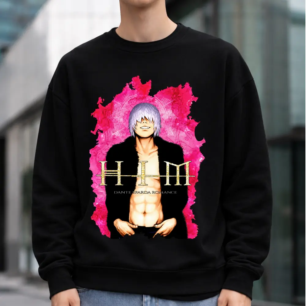 Dante DMC with HIM T-Shirt Sweatshirt Hoodie, Devil May Cry Game Shirt, Gift For Fans, Unisex Game Graphic Print Tee