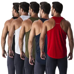 3/5 Pcs Men's Sleeveless Tops Breathable Y Suit Shorts, Simple Athletic Wear, Workout Muscle Compression Tank Top Fitness Activewear Running Vest Sports Clothing