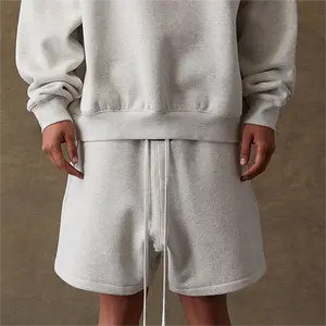 Men's Light Oatmeal Sweatshorts, SS22 Menswear Bottoms