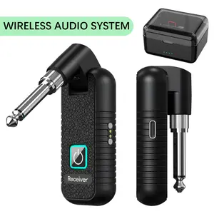 2.4Ghz Guitar Wireless System with Stable Transmission Signal and Charging Case Rechargeable Wireless Audio system  Guitar Transmitter Receiver for Electric Guitar Bass Electronic Wind Instrument