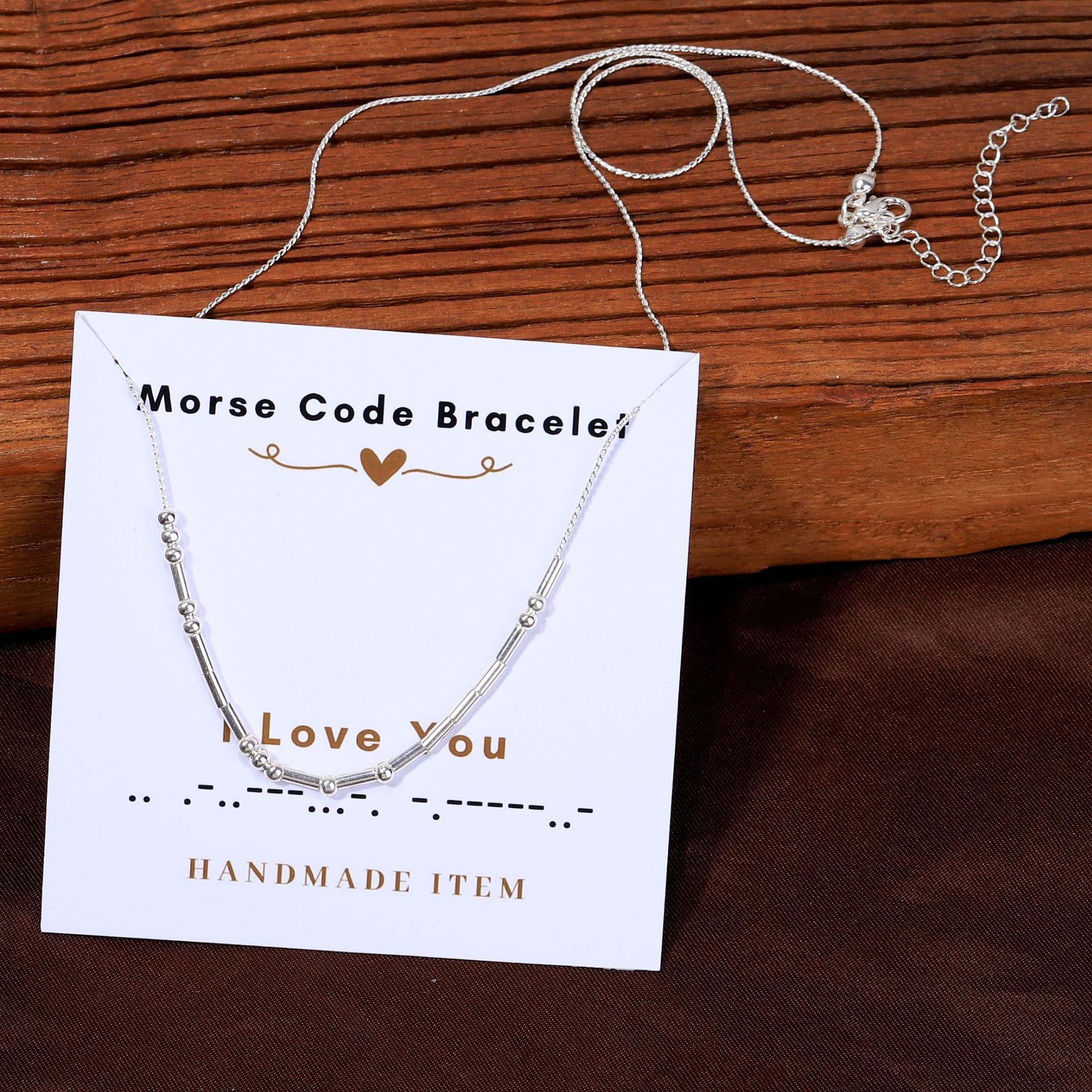 Morse code necklace alphanumeric couple personalized collarbone chain necklace