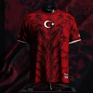 Turkey Red Football Jersey – Premium Soccer Shirt, Lightweight Breathable Sportswear, Moisture-Wicking Fan Jersey for Men & Women