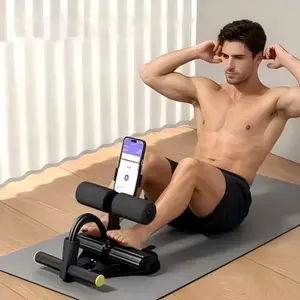 Pink Sit-Up Assistant Abdominal Trainer with 3-Suction Cups, Phone Holder, Resistance Bands, Adjustable Home Fitness Equipment for  Workouts & Leg Press gym accessories Waist Twist Exercise Machine Core Ab and