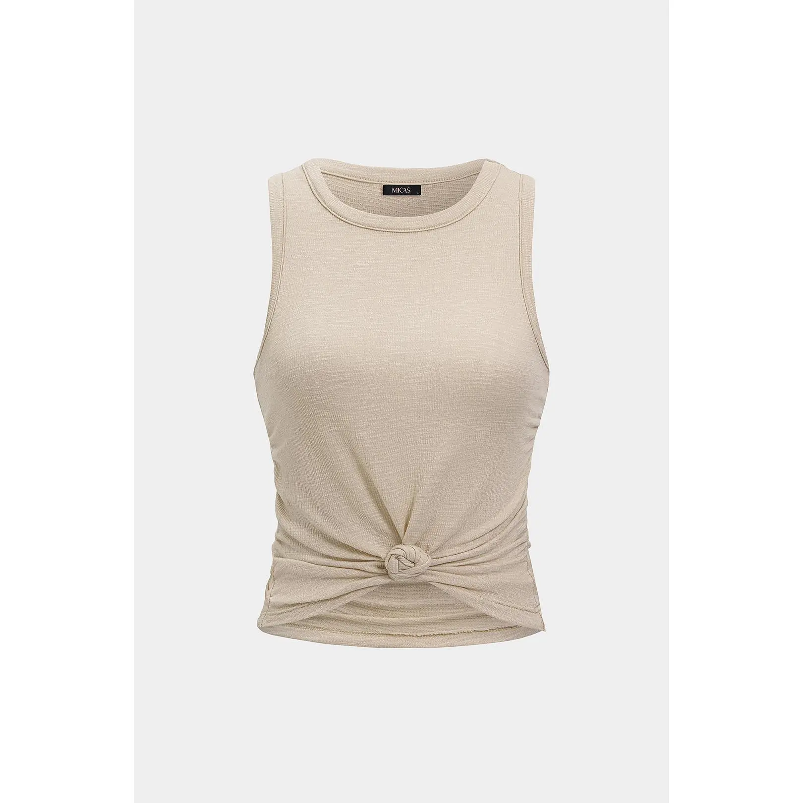 Round Neck Knotted Tank Top