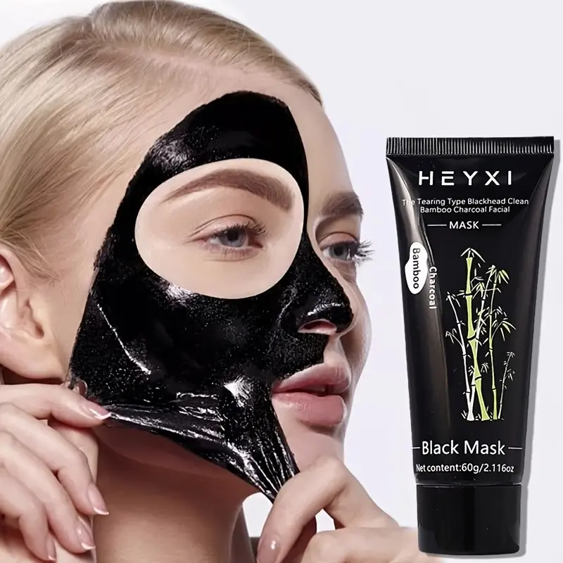 Bamboo Charcoal Peel-Off Mask - Strong cleansing, refreshing oil control, leaves skin comfortable and clean, Hypoallergenic, non-irritating, Gentle, designed for nose blackheads and face, removes blackheads, a daily skincare essence