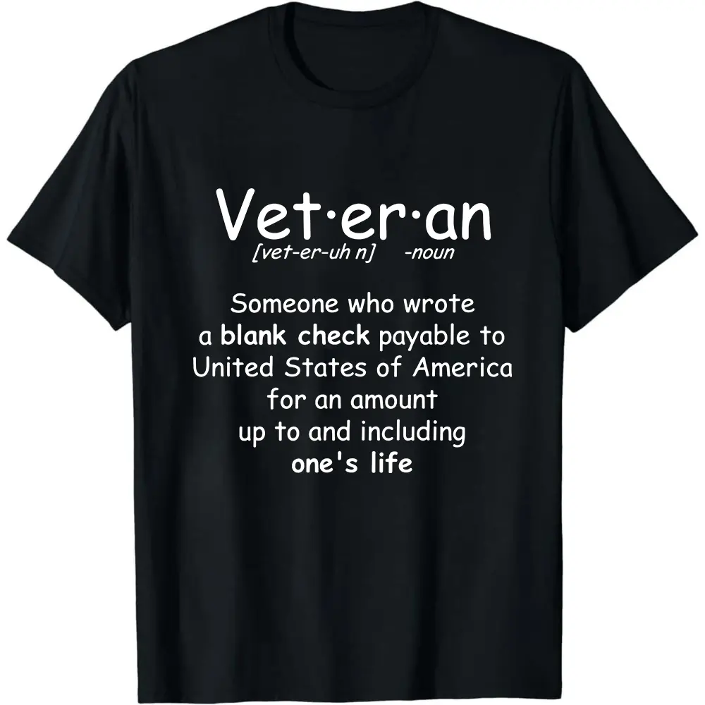 Veteran Definition T-Shirt: Patriotic Military Tee - Comfortable Cotton