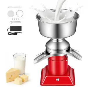 【Summervibes】VEVOR Electric Milk Cream Separator, 60L/H Output 10500RPM Milk Cream Centrifugal Separator, 304 Stainless Steel Goat Cow Milk Skimmer Separating Machine with 4.5L Bowl Capacity (40W, 100-240V)