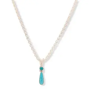 Mine Finds by Jay King Angel Peak Turquoise Sterling Silver Pendant with Chain