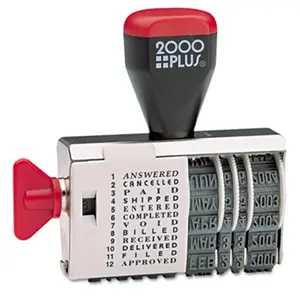 Consolidated Stamp 010180 2000 PLUS Dial-N-Stamp- 12 Phrases- 1.5 x .13