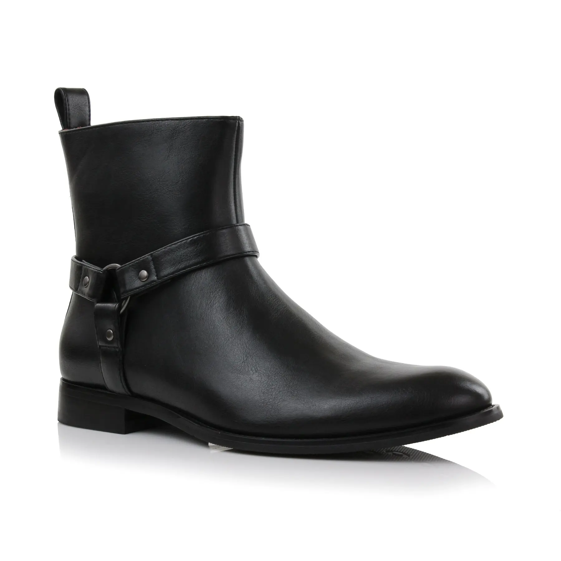 Polar Fox Rhett strapped chelsea motorcycle boots, in Black, Men's Size 6.5 - 13
