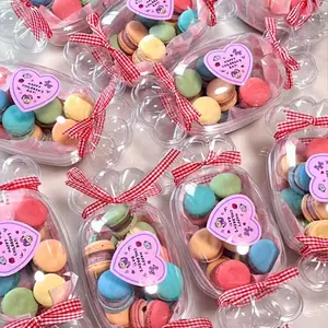 Candy Shape Box Elegant Packaging Cake Packaging Box Cut Fruit Cream Mousse Dessert Accompanying Birthday Gift Box Plastic Transparent Storage Box
