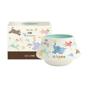 OILI QILI Running Animal Scented Candle - Artistic Home Decor, Long-Lasting Fragrance, Unique Birthday Gift for Her, Spring Awakening 160g