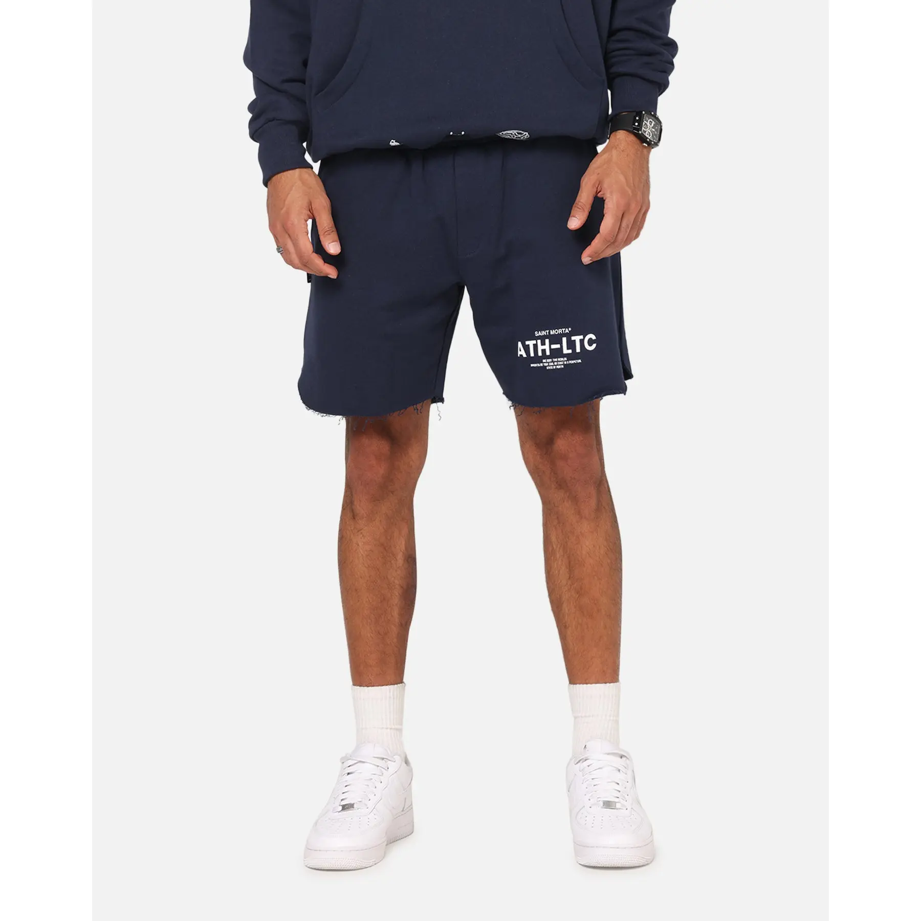 Saint Morta Athltc Sweat Shorts Dark Royal