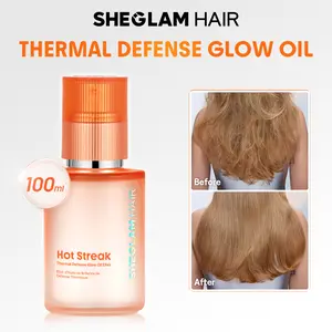 SHEGLAM HAIR Hot Streak Thermal Defense Glow Oil Elixir - 100ml Lightweight Frizz Control Nourishing Shine Drops-Effortlessbeauty-Productosdecabello- Coachella-#Summervibes-mothersdaygift