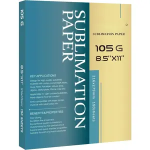 Sublimation Paper- 150 Sheets Heat Transfer Paper 8.5x11 inch Compatible with Inkjet Sublimation Printer 105g