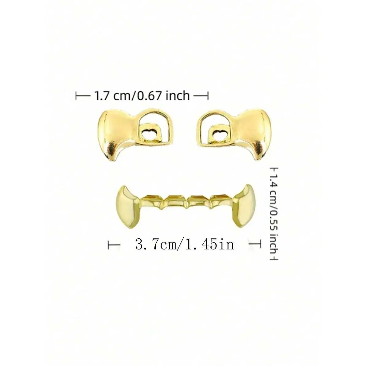 popular1 Set Men's Fashionable Cool Fang Tooth Jewelry, Punk Street Ste Sharp Canine Tooth Accessories, Christmas, Halloween, Carnival Gift