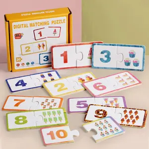 Color Box Number Matching Game, Counting Puzzle, Table Math Games, Fine Motor Skills Training, Logic Thinking Focus Toy, Christmas Halloween Birthday Gift