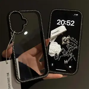 Clear Sparkly Diamond Luxury 3 In 1 Phone Case, Double Sided Rhinestone Studded Soft Edge Hard Back Shockproof Protective Cover For iPhone 17 16 15 14 13 12 11 Pro Max Plus