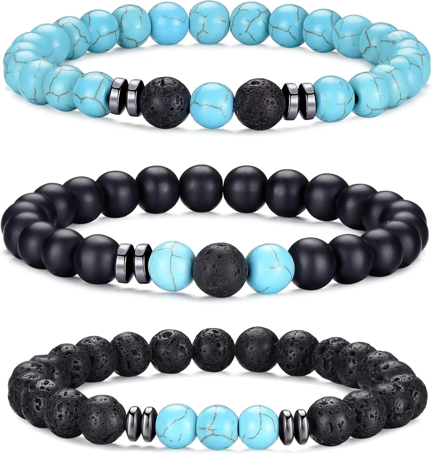 3,green,frosted,volcano bracelet