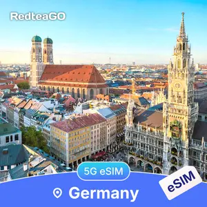 RedteaGO Germany eSIM Unlimited Data 5G | Instant Activation | No SIM Card Needed| Travel Data Plan | Instant Activation