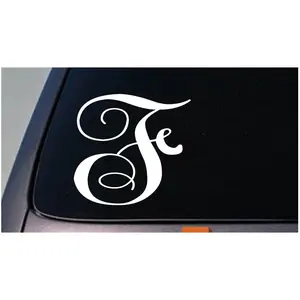 LETTER F 6" monogram sticker decal truck car window teach craft initials *D777*