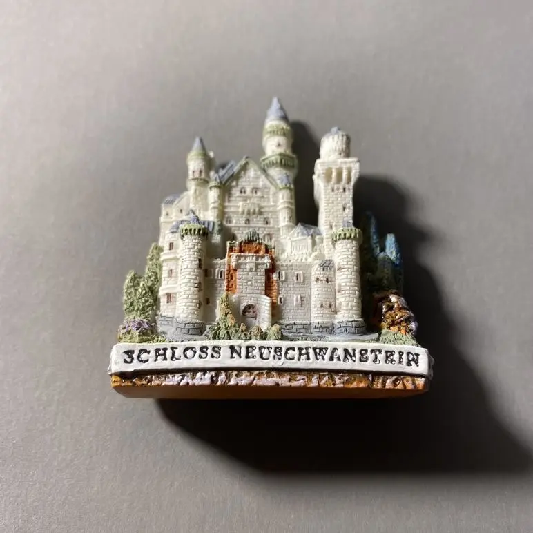 Germany Neuschwanstein Castle 3D Fridge Magnet, Italy Trevi Fountain, Barcelona Cathedral, Refrigerator Magnet,Fridge Decor Magnetic Sticker