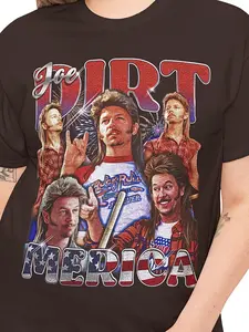 Men's & Women's Joe Dirt Merica Vintage  Unisex 100% Cotton T-Shirt, Soft, All Season Casual Streetwear Essential, All-Match All Season Style- 220g
