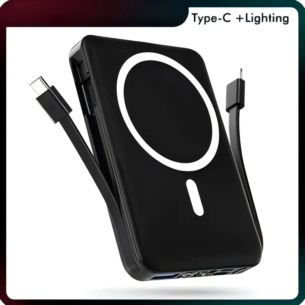 10000mAh MagSafe Magnetic Wireless Portable Charger with Stand, 22.5W PD Fast Charging, Built-in USB-C Lightning Cables, LED Display Phone Holder for iPhone 17/16/15/14/13/12 & Android, Hands-Free Cable Charging Mobile Accessories