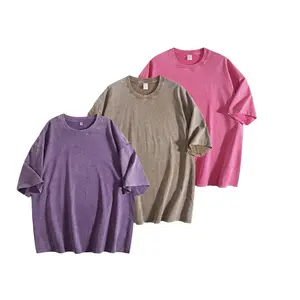 3pc vintage washed oversized T-shirts unisex streetwear casual short sleeve crewneck tee tops men's t shirts t shirt t shirt for men summer fashion basic T-shirts