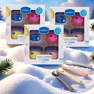 24/8/4 Piece Set Multi-Fruit Lip Mask, Sleep Lip Balm Base Nourishing Moisturizing Compact Portable Easy Carry Hydrating