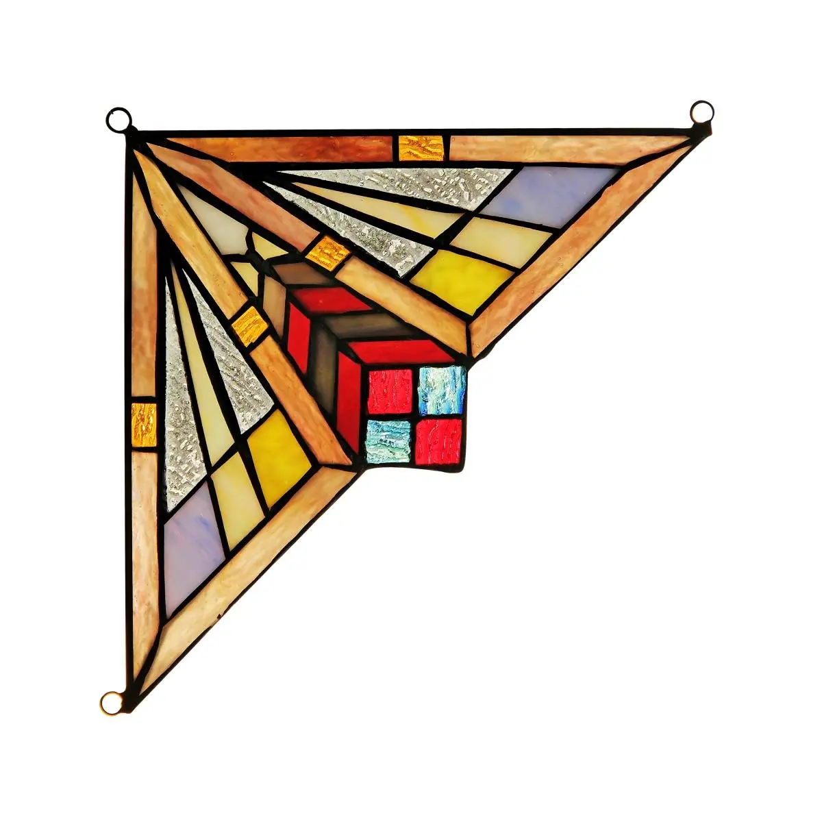 Chloe Lighting CH3P116PM08-CGP Ciena Mission Tiffany-Glass Window Panel - 8 in.